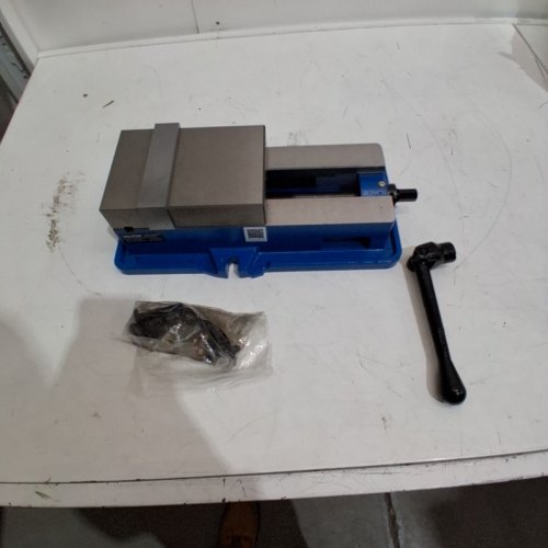 VEVOR MACHINE VICE METAL - 40 MM HEIGHT MACHINE VICE MILLING MACHINES, 125 MM OPENING - 24KN MAX - BLUE/SILVER (MODEL: QM16125G) image 2