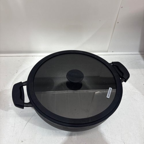 TRAMONTINA PRE-SEASONED CAST IRON KADAI/WOK - 7 QT, 12" - BLACK image 4