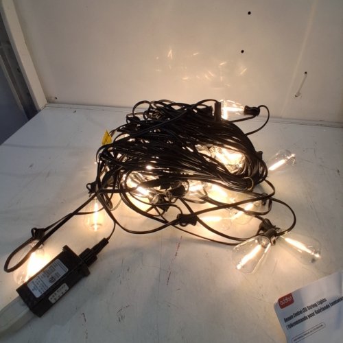 ADDLON OUTDOOR WATERPROOF STRING LIGHTS WITH REMOTE 120V - 100FT - BLACK image 2