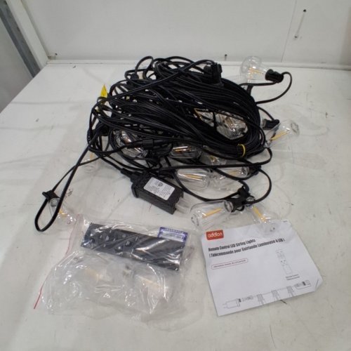 ADDLON OUTDOOR WATERPROOF STRING LIGHTS WITH REMOTE 120V - 100FT - BLACK image 3