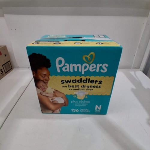 136PK PAMPERS SWADDLERS DIAPERS - NEWBORN SIZE image 4