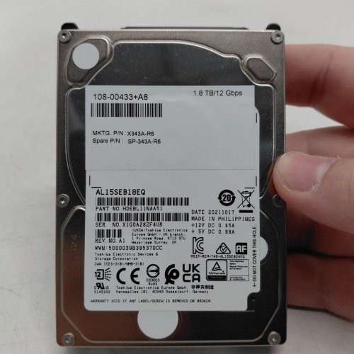 TOSHIBA HARD DRIVE - 1.8TB, 12 GBPS (MODEL: AL15SEB18EQ) image 2