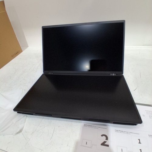 INNOVIEW 2K DUAL PORTABLE MONITOR FOLDING MONITOR 100% DCI-P3 315° ADJUSTABLE SCREEN - 18.5" - 100HZ - MATTE BLACK (MODEL: INVPM8090 image 4