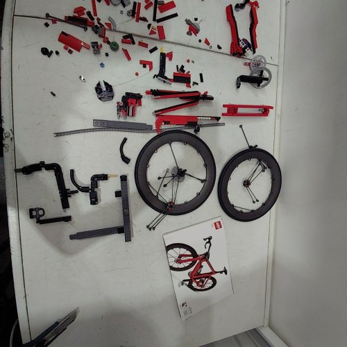 1015PC LEGO ICONS ROAD BIKE RACING BIKE WITH REALISTIC DETAILS BUILDING SET FOR ADULTS - AGES 18+ - RED/BLACK (MODEL: 11380) image 3
