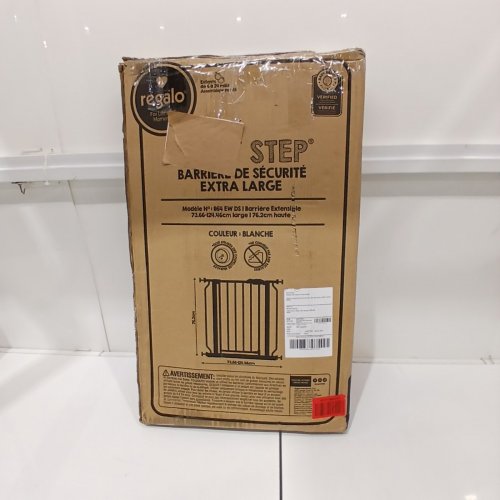 REGALO EASY STEP EXTRA WIDE METAL SAFETY GATE - 30" X 29"- 49" - WHITE (MODEL: 1164EWDS) image 7