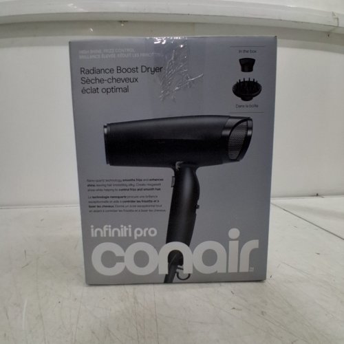 CONAIR 409 RADIANCE BOOST HAIR DRYER WITH NANO-QUARTZ TECHNOLOGY - BLACK (MODEL: 1992695) image 5