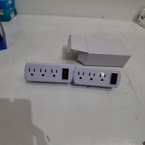 2PK AISIZHRO 3-PRONG INDOOR OUTLET WITH SWITCH - WHITE image 3