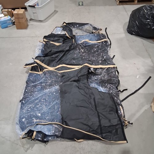 GOLF CART COVER WITH 4-SIDED TRANSPARENT WINDOWS SUITABLE FOR 2 SEATER GOLF CARTS -BLACK image 2