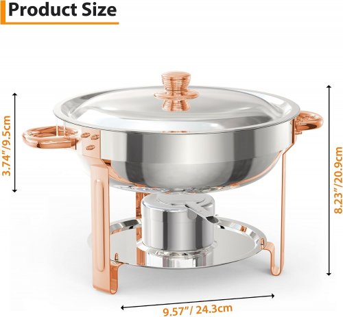 6PK GARVEE CHAFING DISH SET- 5 QT - SILVER image 2