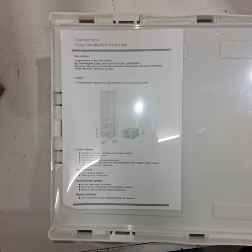 6PK SHOE STORAGE ORGANIZER, CLEAR PLASTIC STACKABLE SHOE BOX, BOXES EASY INSTALLATION - 9.8" X 11" X 15" - CLEAR image 3