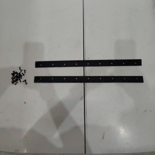 2PK METAL HINGE HARDWARE SET - 17.75" - BLACK image 2