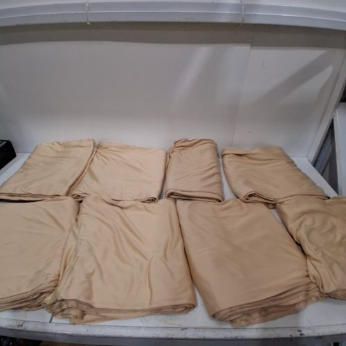 7PK NSSONBEN CEILING DRAPES/BACKDROP PANELS - 5FT X 20FT EACH - CHAMPAGNE/BEIGE image 2