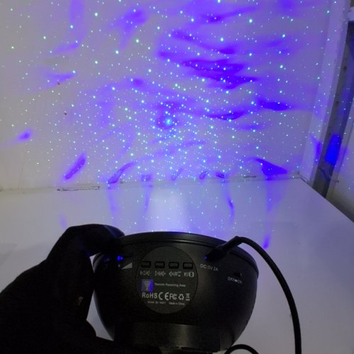 AMORNO NEBULA GALAXY NIGHTLIGHT STAR PROJECTOR AND BLUETOOTH SPEAKER - BLACK/BLUE (MODEL: BL-XK01) image 2