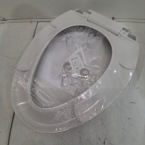 GARVEE ELONGATED SOFT CLOSE TOILET SEAT COVER / LID - 19" - WHITE (MODEL: PHO-0R8LA399) image 3