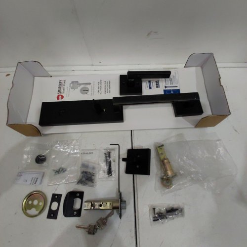 3PC WEISER VANCOUVER AND HALIFAX HANDLESETS WITH SMART KEY - MATTE BLACK (MODEL#9GLA84710-005) image 3