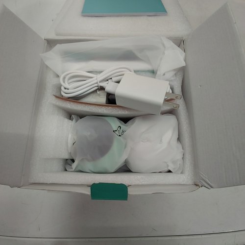 BOIFUN WIFI VIDEO BABY MONITOR CAMERA - 2K HD 360° ROTATION, NIGHT LIGHT, AUTO TRACKING, AI MOTION & SOUND DETECTION, PHONE APP CONTROL, 3000MAH BATTERY, 2-WAY AUDIO - WHITE/TEAL (MODEL:BABY 6T) image 2