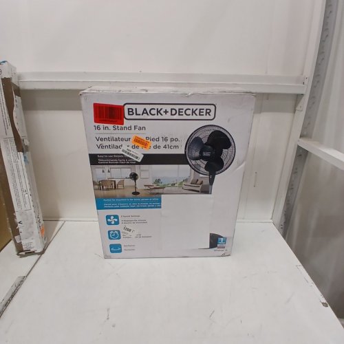 BLACK+DECKER STAND FAN WITH REMOTE- 3 SPEED - 16" - BLACK (MODEL: BFSR16B) image 5