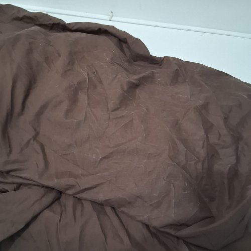 ELEGANT BOHO RUFFLED DUVET COVER WITH 2 SHAMS SET - 84" X 88" - BROWN image 5