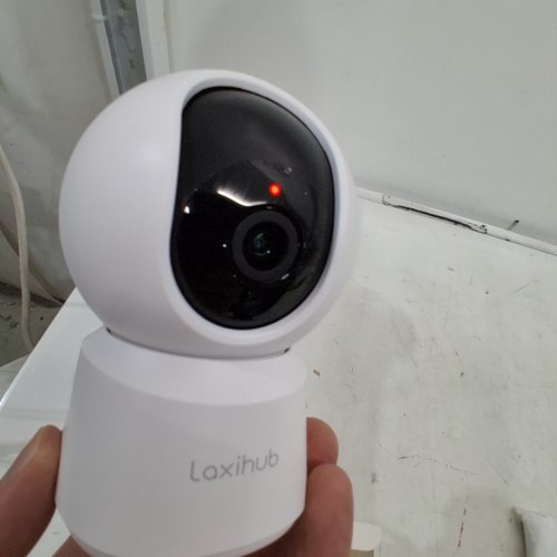 LAXIHUB 360° VIEW 2K SMART CAMERA WITH PHONE APP, PAN/TILT, MOTION & SOUND DETECTION, NIGHT VISION, TWO-WAY AUDIO, WORKS WITH ALEXA - WHITE (MODEL: P2T) image 2