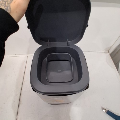 PET GENIE DOG WASTE ODOR CONTROL DISPOSAL PAIL - 18.5" - GREY (MODEL: ‎I000824) image 3