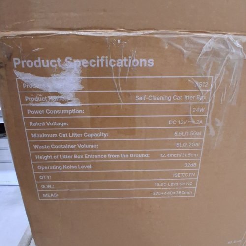 PETPIVOT OPEN TOP SELF CLEANING CAT LITTER BOX WITH STEP - 8L - GREY - (MODEL: AS12) image 3