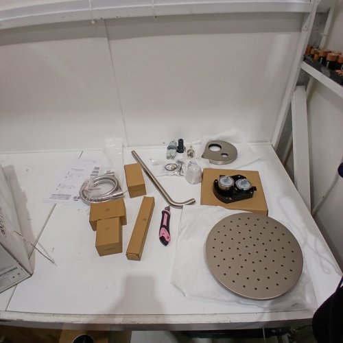 DELTA MODERN MONITOR 14 SERIES SHOWER WITH RAINCAN HAND SHOWER AND ROUGH VALVE - brushed nickel (MODEL: 342702) image 2