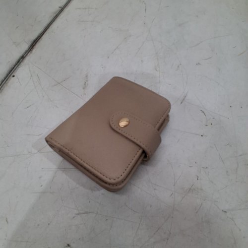 WOMAN'S MULTI CARD WALLET WITH BUTTON CLOSURE - BROWN image 3