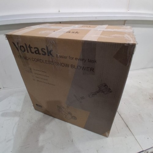 VOLTASK CORDLESS SNOW SHOVEL 2 BATTERIES AND DUAL QUICK CHARGER - 17" - ORANGE/BLACK (MODEL: CSS008-170OR-USVK) image 5