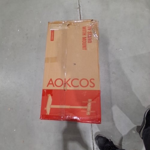 AOKCOS ROLLING TV STAND - FOR 32-65" TVS - 88 LBS CAP - BROWN / BLACK (MODEL: FTC1604AWD) image 5