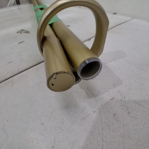 ADJUSTABLE CURTAIN ROD WITH MOUNTING BRACKETS - UP TO 87" - GOLD TONE image 4