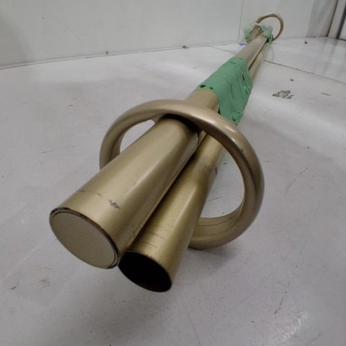 ADJUSTABLE CURTAIN ROD WITH MOUNTING BRACKETS - UP TO 87" - GOLD TONE image 5