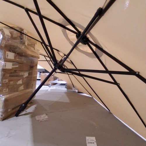 COSTWAY 15FT DOUBLE-SIDED TWIN OUTDOOR PATIO UMBRELLA - BEIGE - (MODEL: NP10209MS) image 4
