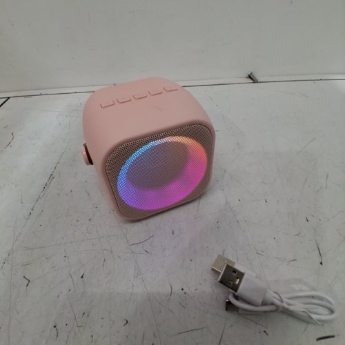 PORTABLE MINI BLUETOOTH SPEAKER & KARAOKE MACHINE WITH 2 MICROPHONES - PINK (MODEL: K29) image 2
