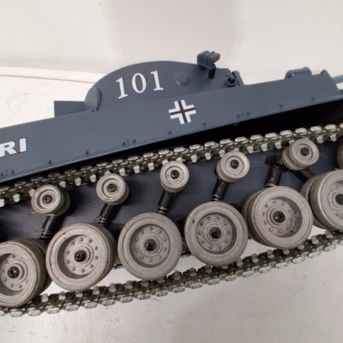 SUPDEX RC ALLOY METAL REMOTE CONTROL ARMY TANK - 1:18 SCALE - METAL TIGER I image 3