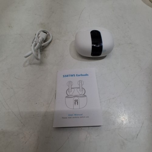 XIAOWTEK S58 TRUE WIRELESS STEREO EARBUDS WITH BUILT IN MIC IPX5 WATERPROOF SPORT EARBUDS WITH TYPE C CHARGING CASE - WHITE (MODEL:S58) image 6