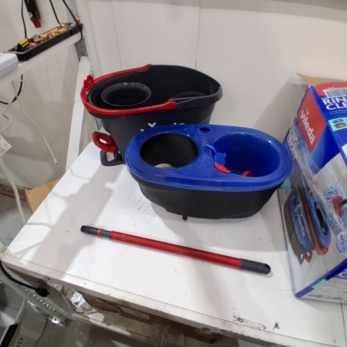 VILEDA EASYWRING RINSECLEAN SPIN MOP & BUCKET SYSTEM - GREY/BLUE (MODEL: 168467) image 2