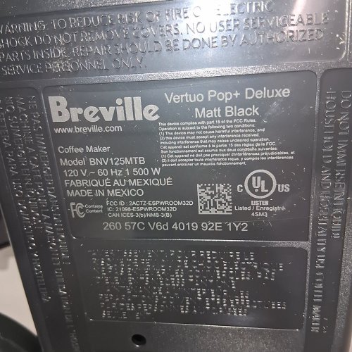 BREVILLE NESPRESSO VERTUO POP+ DELUXE COFFEE AND ESPRESSO MACHINE - MATTE BLACK/GOLD (MODEL: BNV125MTB) image 4