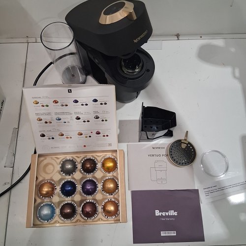 BREVILLE NESPRESSO VERTUO POP+ DELUXE COFFEE AND ESPRESSO MACHINE - MATTE BLACK/GOLD (MODEL: BNV125MTB) image 6