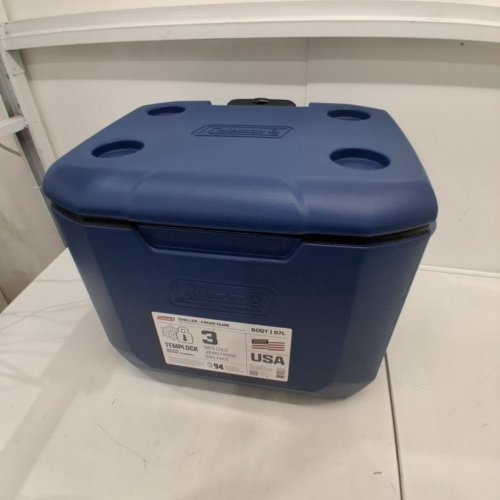 COLEMAN CHILLER COOLER WITH WHEELS - 60QT/57L - DARK BLUE/BLACK (MODEL: 2231508) image 2