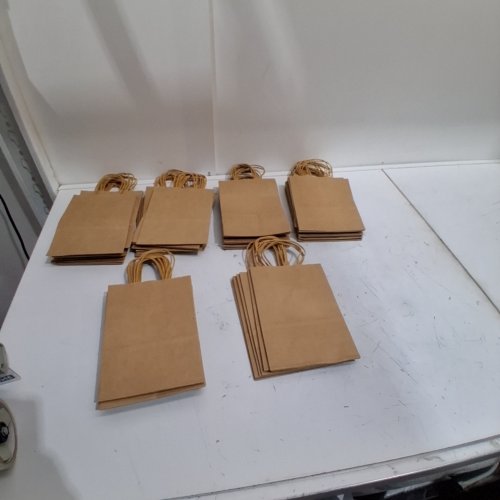 46PK PAPER GIFT BAGS - 8" X 6" - BROWN image 2