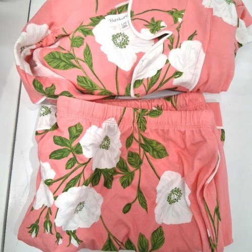 2PC WOMEN'S BEDHEAD PJS PAJAMA SET - LARGE - PINK/WHITE FLOWERS (STYLE: 1984932) image 2
