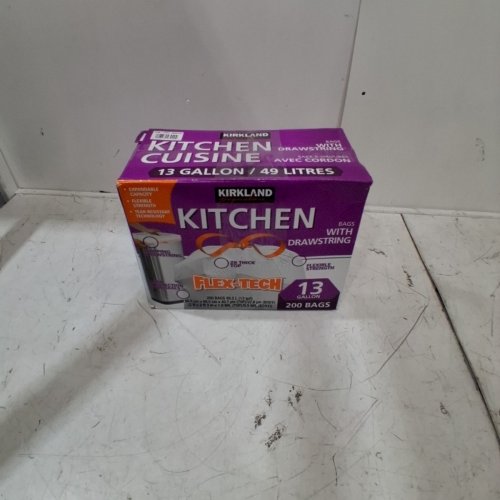 200PK~ KIRKLAND SIGNATURE KITCHEN GARBAGE BAGS WITH DRAWSTRINGS - 13GAL - WHITE (MODEL: 1089787) image 3
