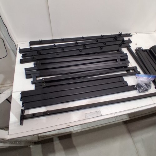 METAL PLATFORM BED FRAME WITH STEEL SLAT SUPPORT - 16" - QUEEN - BLACK image 6
