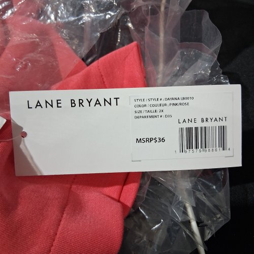 WOMEN'S LANE BRYANT PLUS TIE WAIST DRESS - 2XL - PINK / ROSE (STYLE: DAYANA UB0010) image 2
