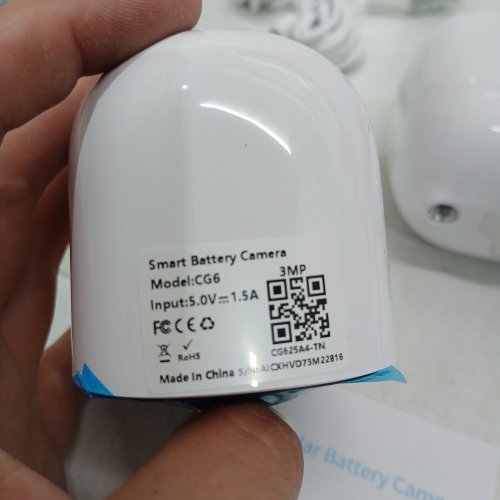 2PK SOLAR OUTDOOR SMART BATTERY SECURITY CAMERAS WITH 2K COLOR NIGHT VISION, TWO WAY TALK & AI MOTION DETECTION - CLOUD/SD STORAGE - WHITE (MODEL: CG6) image 2