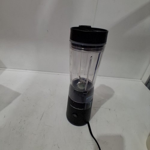 HAMILTON BEACH PERSONAL BLENDER WITH LEAK PROOF TRAVEL LID - 14OZ - BLACK (MODEL: 51190C) image 3