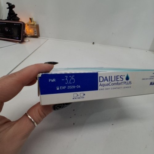 90PK ALCON DAILIES AQUA COMFORT PLUS ONE DAY CONTACT LENSES - PWR -3.25 - BC 8.7 - DIA - 14.0 image 4