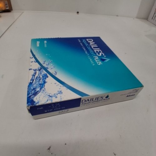 90PK ALCON DAILIES AQUA COMFORT PLUS ONE DAY CONTACT LENSES - PWR -3.25 - BC 8.7 - DIA - 14.0 image 5