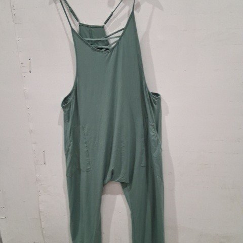 WOMEN CASUAL JUMPSUI WITH POCKET - MEDIUM - GREEN image 2
