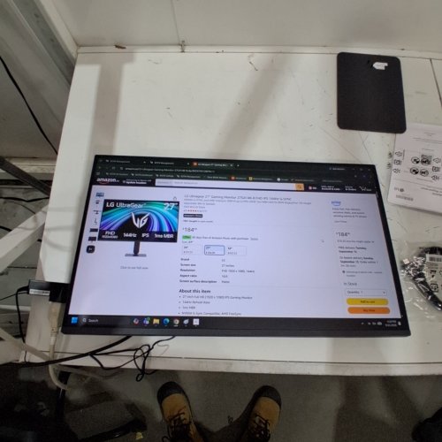 LG ULTRAGEAR GAMING MONITOR - 27" - 144HZ - 19V - 1.3A - FULL HD - BLACK (MODEL: 27G41B-B) image 2